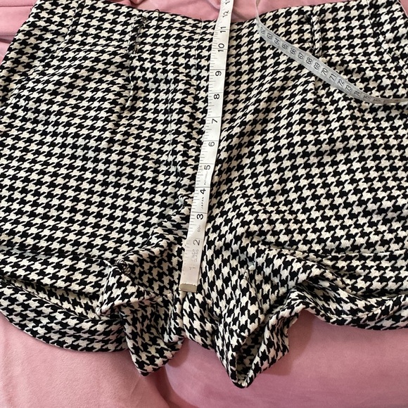 Large Houndstooth Pleated Dress Shorts business casual belt loops trouser Knit - Picture 12 of 13